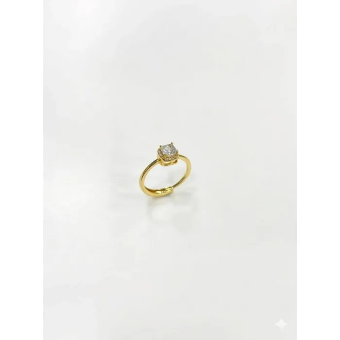 4 Tırnaklı Baget Taşlı Yüzük - Yz0206