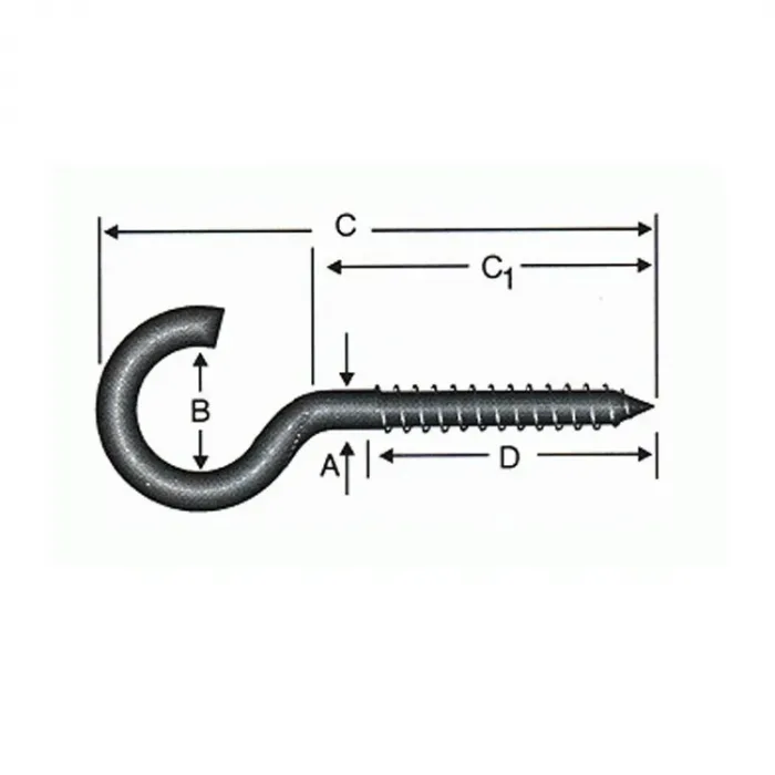 Açık Piton, Kanca, Çengel 24x200 - 100 Adet