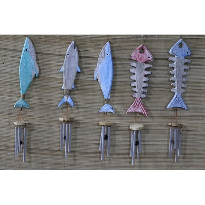 Ahşap Balıklı Metal Çan No:5