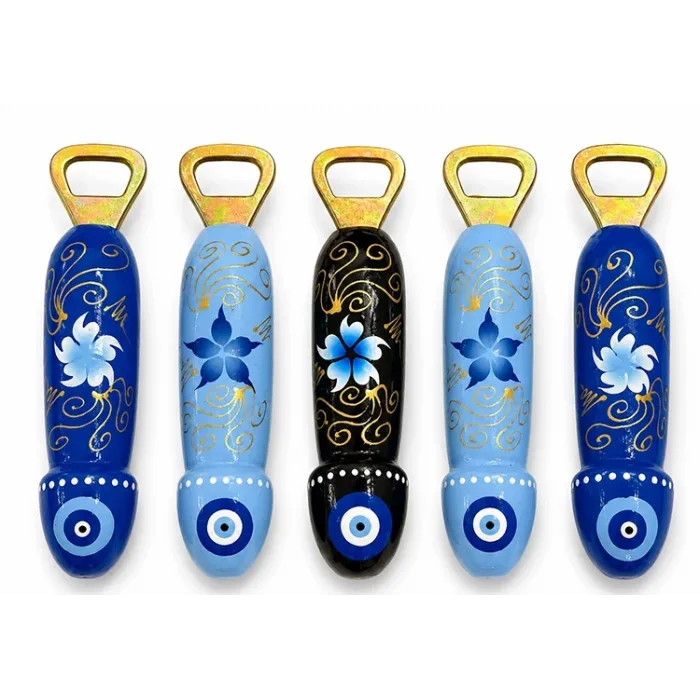 Ahşap Penis Tasarımlı Şişe Açacağı 5li Set No:1011