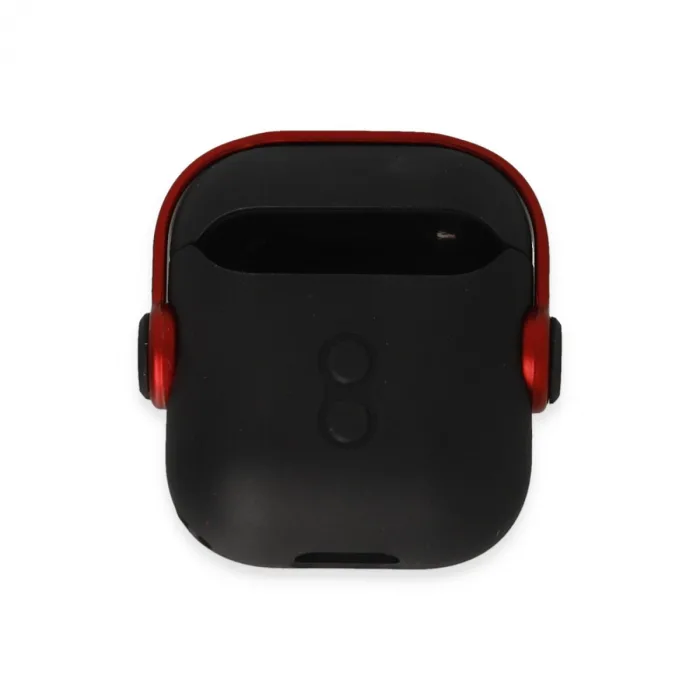 Airpods 2 (2.nesil) Cool Kılıf - Siyah-kırmızı