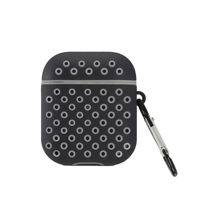Airpods 2 (2.nesil) Spor Delikli Kılıf - Siyah-gri
