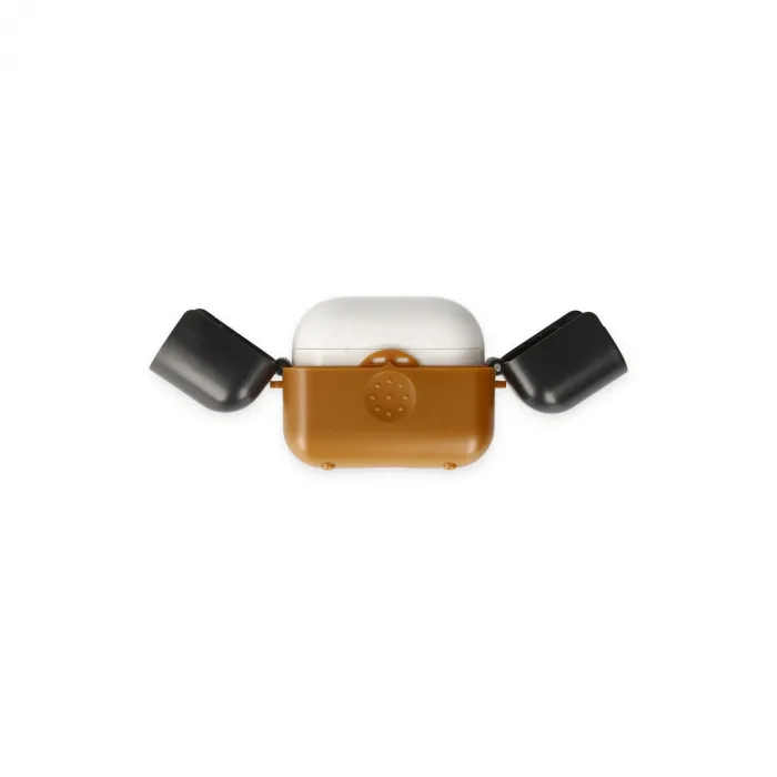 Airpods 3 (3.nesil) Basmalı Kılıf - Kahverengi-siyah
