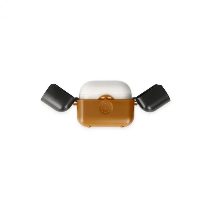 Airpods 3 (3.nesil) Basmalı Kılıf - Kahverengi-siyah