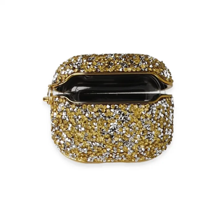 Airpods 3 (3.nesil) Mira Taşlı Kılıf - Gold