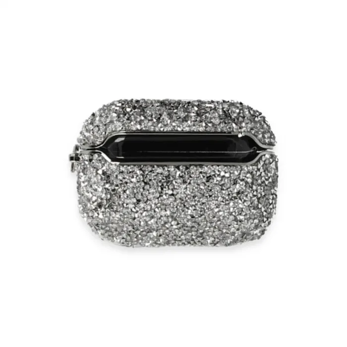 Airpods Pro (1.nesil) Mira Taşlı Kılıf - Gümüş