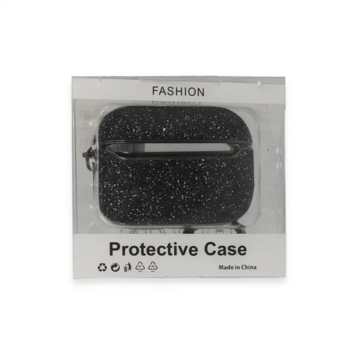 Airpods Pro (1.nesil) Spell Simli Kılıf - Siyah