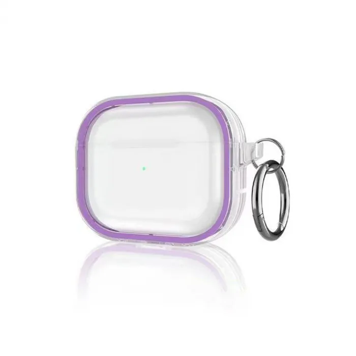 Airpods Pro 2 (2.nesil) Shiny Şeffaf Kılıf - Mor