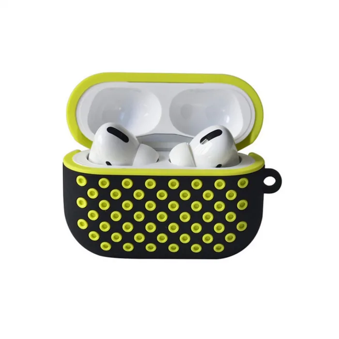 Airpods Pro 2 (2.nesil) Spor Delikli Kılıf - Siyah-sarı