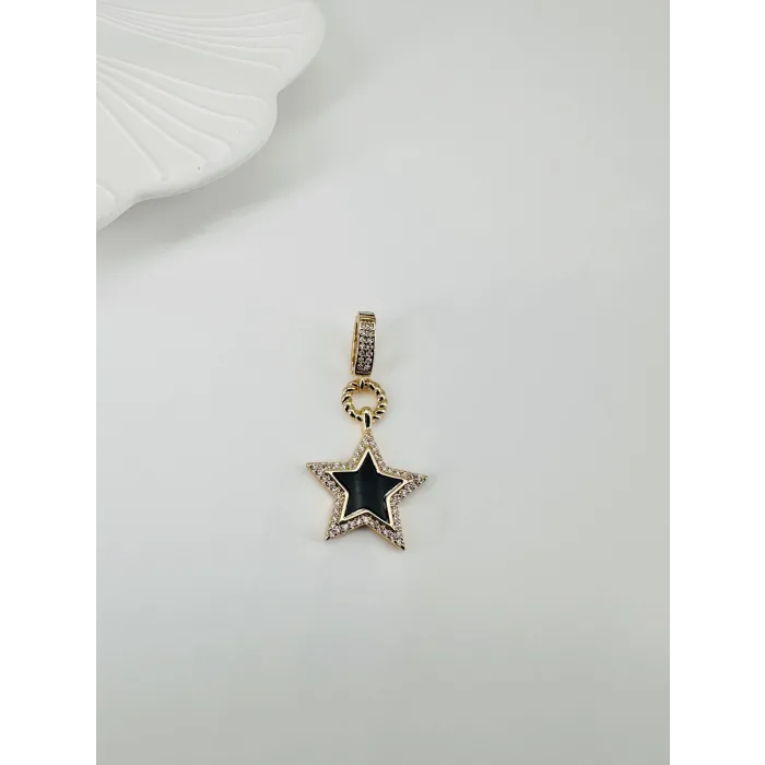 Zirkon Taşlı Pirinç Charmlar - Charm0013