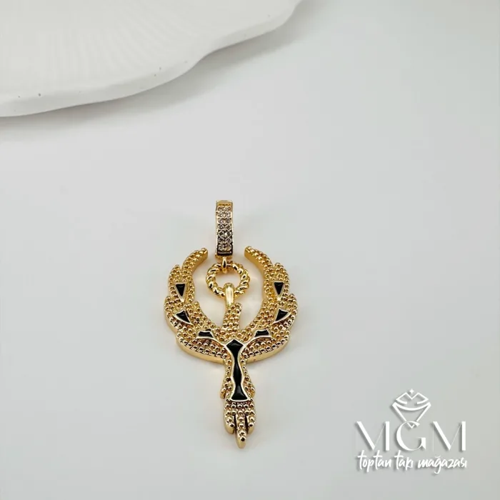Zirkon Taşlı Pirinç Charmlar - Charm0012