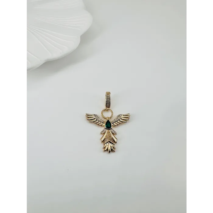 Zirkon Taşlı Pirinç Charmlar - Charm0018
