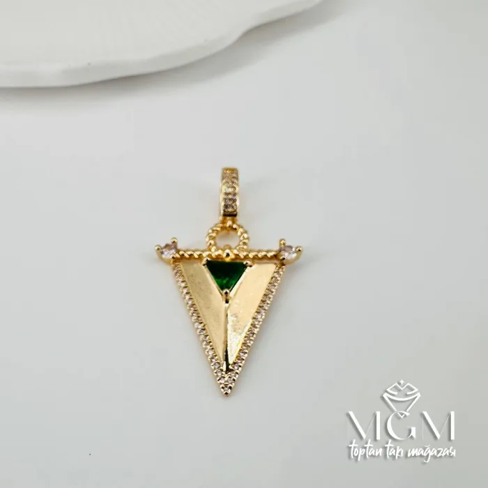 Zirkon Taşlı Pirinç Charmlar - Charm0006