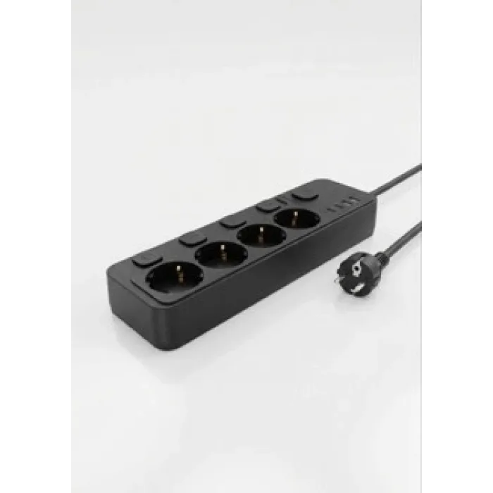Akım Korumalı 4’lü Priz 2xUSB 2xType-C Çıkış Yüksek Gerilim Koruma Priz Çoğaltıcı