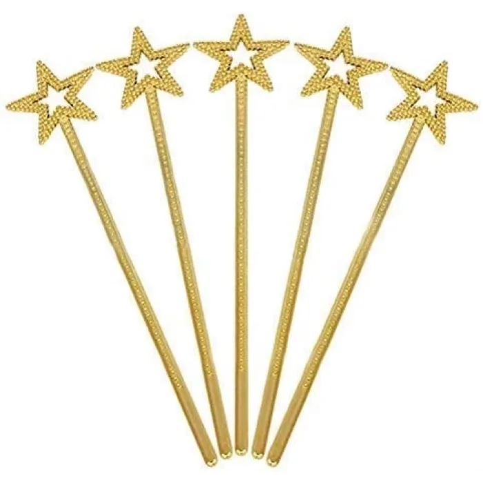 Altın Renk Yıldız Peri Asası Peri Değneği 34 Cm 1 Adet