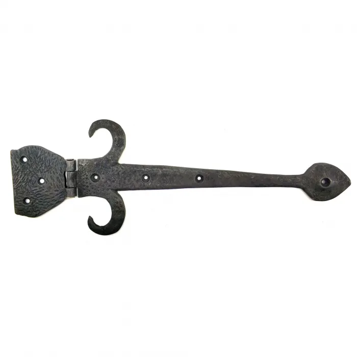 Antika Tarz Dekoratif Pirinç Kuyruklu Çanak Menteşe - 137x390 Mm, Oksit