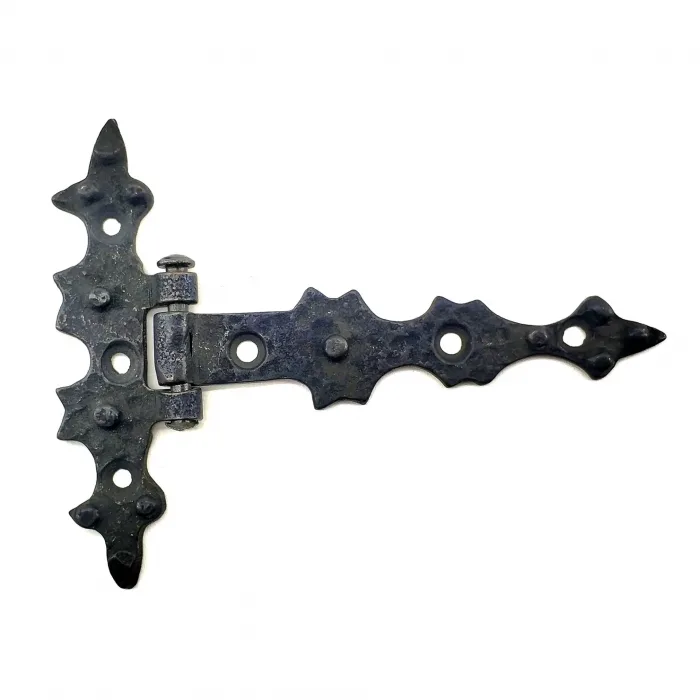 Antika Tarz Dekoratif Pirinç Yıldız Kuyruklu Menteşe - 85x110 Mm, Oksit