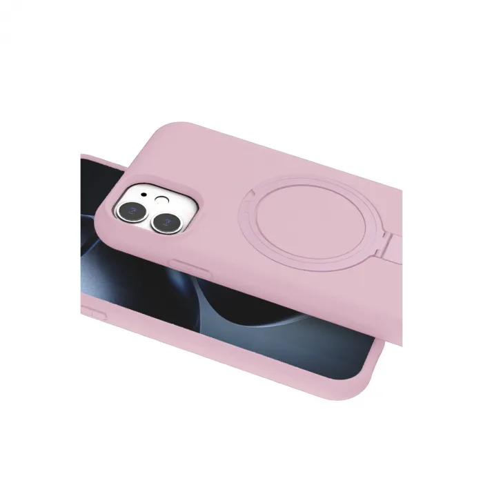 Apple İphone 11 Regal Magsafe Standlı Kapak - Açık Pembe