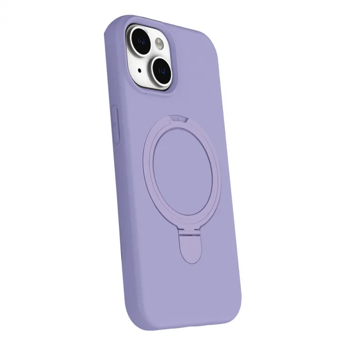 Apple İphone 14 Regal Magsafe Standlı Kapak - Lila