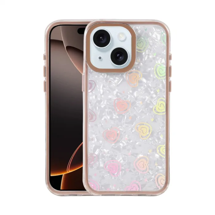 Apple İphone 15 Lumi Desenli Kapak - Çöl Titanyum