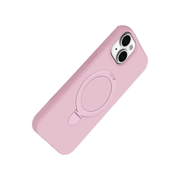 Apple İphone 15 Plus Regal Magsafe Standlı Kapak - Açık Pembe