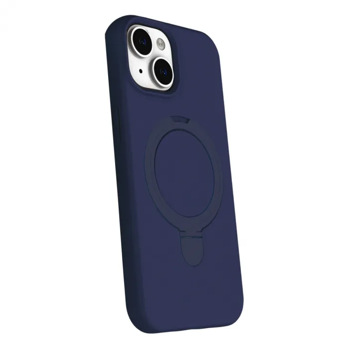Apple İphone 15 Plus Regal Magsafe Standlı Kapak - Lacivert