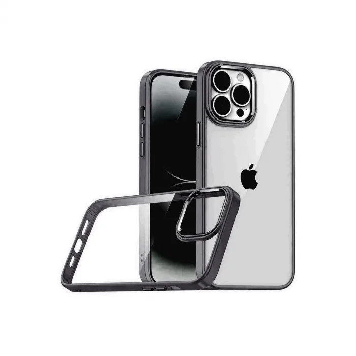 Apple İphone 15 Pro Max Razer Lensli Silikon - Siyah