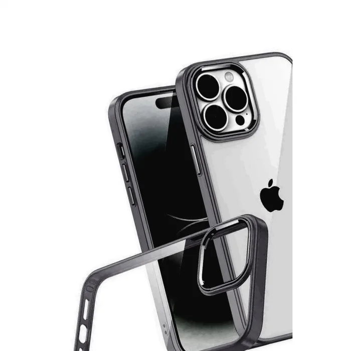 Apple İphone 15 Pro Max Razer Lensli Silikon - Siyah