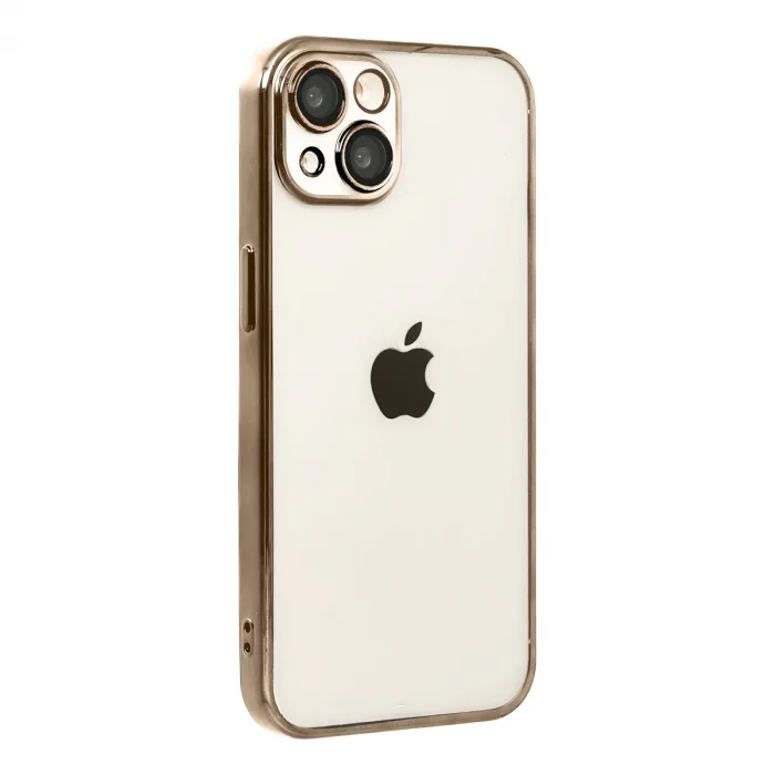 Apple İphone 15 Razer Lensli Silikon - Çöl Titanyum