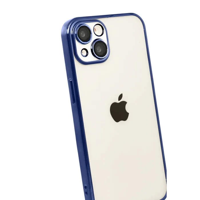 Apple İphone 15 Razer Lensli Silikon - Lacivert