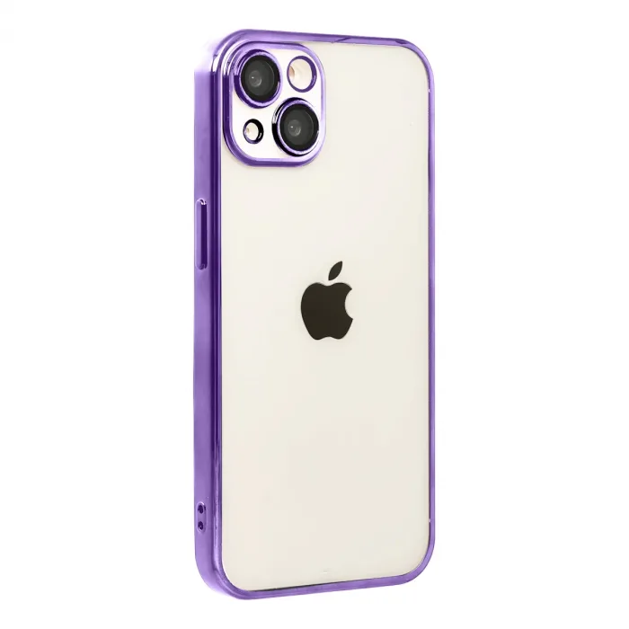 Apple İphone 15 Razer Lensli Silikon - Mor