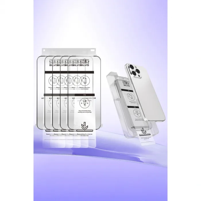 Apple İphone 16 Bilvis 5in1 3d Magic Cam Ekran Koruyucu - Siyah