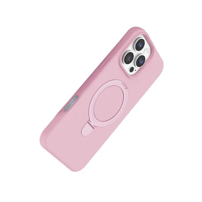 Apple İphone 16 Pro Max Regal Magsafe Standlı Kapak - Açık Pembe