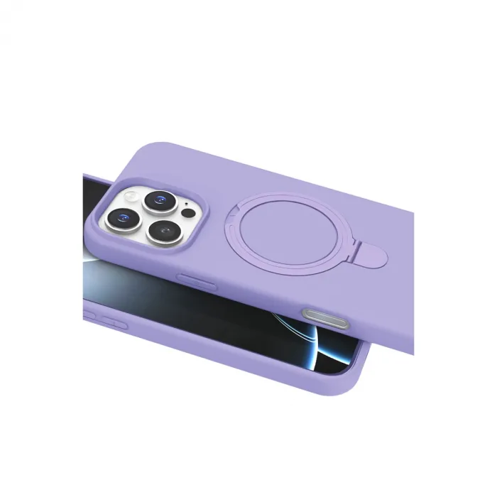 Apple İphone 16 Pro Max Regal Magsafe Standlı Kapak - Lila