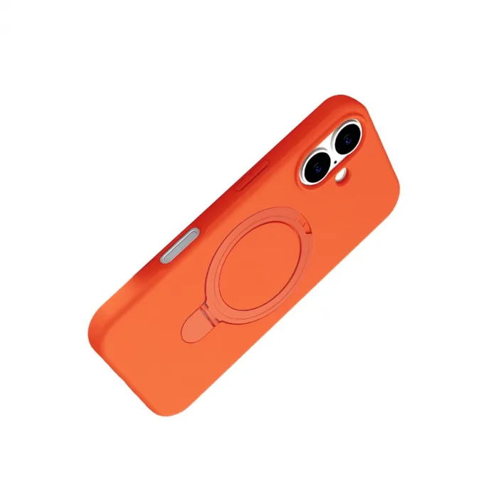 Apple İphone 16 Regal Magsafe Standlı Kapak - Turuncu