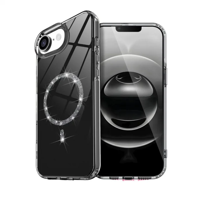 Apple İphone 16e Live Diamond Magsafe Kapak - Siyah