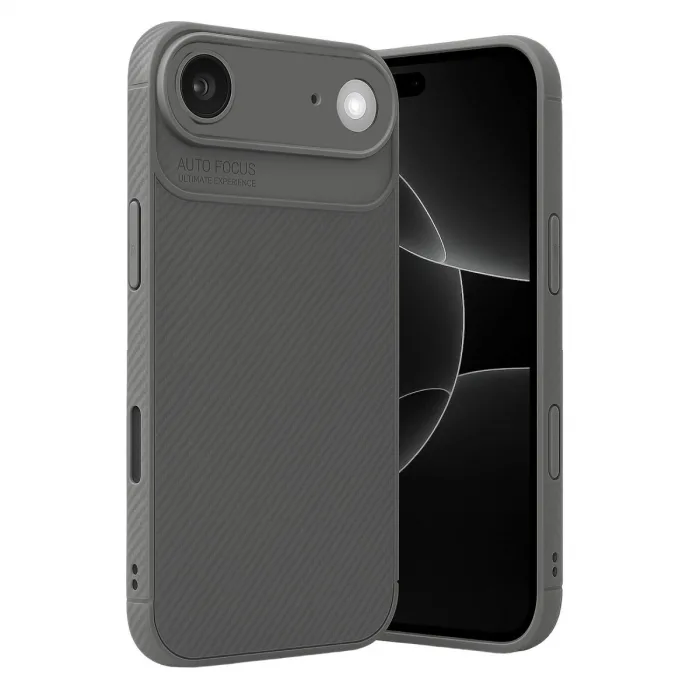 Apple İphone 17 Air Auto Focus Karbon Kapak - Gri
