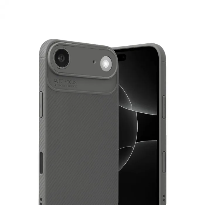 Apple İphone 17 Air Auto Focus Karbon Kapak - Gri