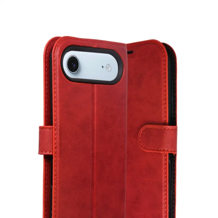 Apple İphone 17 Air Trend S Plus Kapaklı Kılıf - Kırmızı