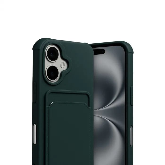 Apple İphone 17 Kelvin Kartvizitli Silikon - Koyu Yeşil