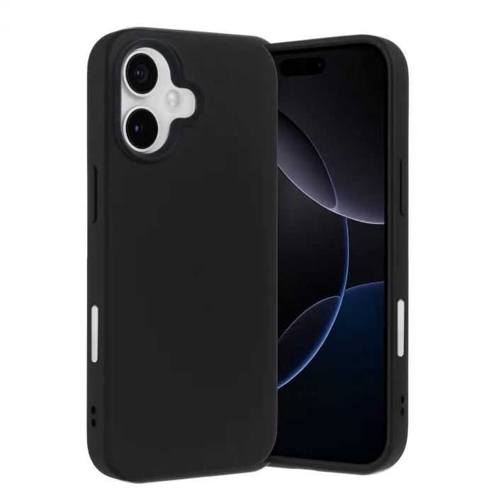 Apple İphone 17 Nano İçi Kadife Silikon - Siyah