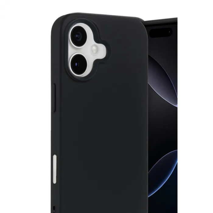 Apple İphone 17 Nano İçi Kadife Silikon - Siyah