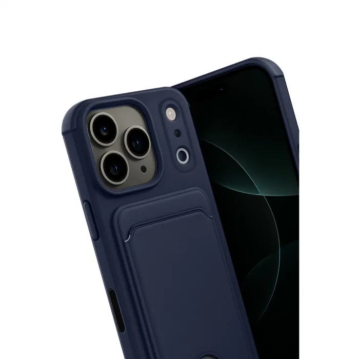 Apple İphone 17 Pro Max Kelvin Kartvizitli Silikon - Lacivert