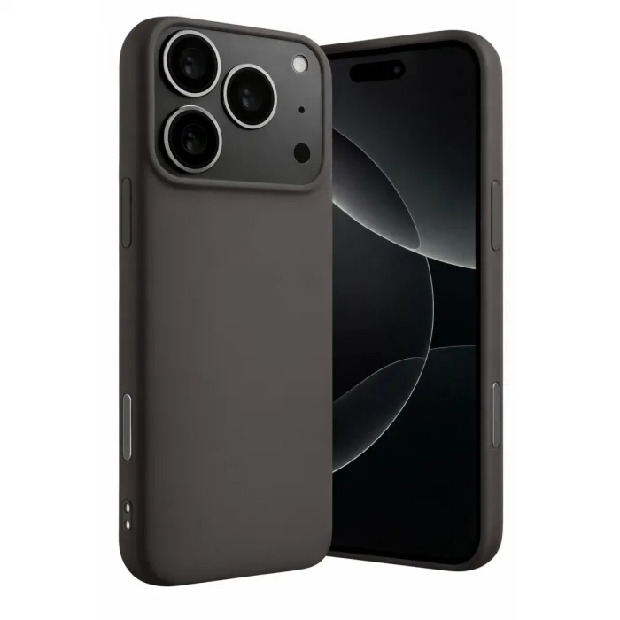 İphone 17 Pro Max Nano İçi Kadife Silikon - Gri