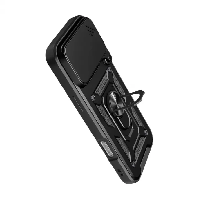 Apple İphone 17 Pro Max Pars Lens Yüzüklü Silikon - Siyah