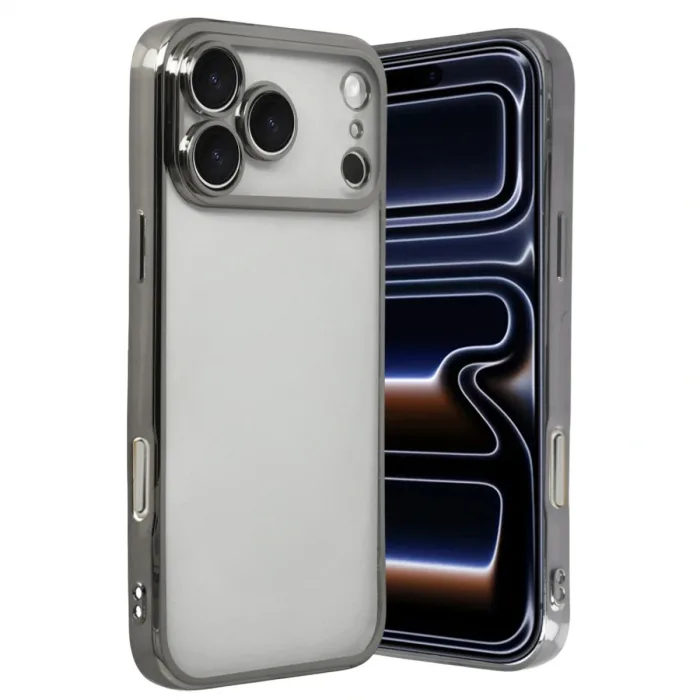 Apple İphone 17 Pro Max Razer Lensli Silikon - Titan Gri