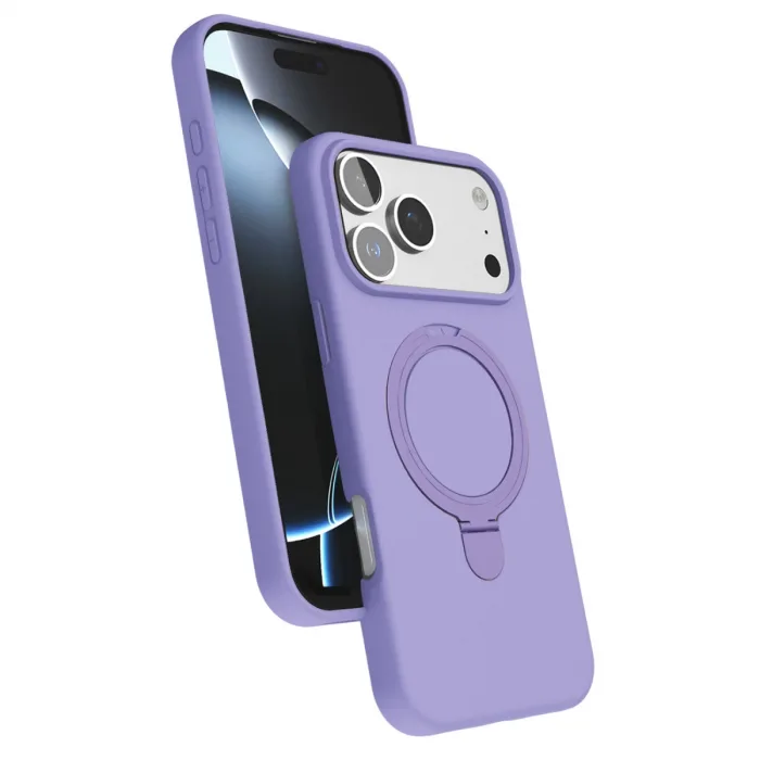 Apple İphone 17 Pro Max Regal Magsafe Standlı Kapak - Lila