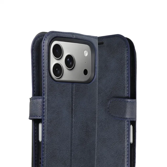 Apple İphone 17 Pro Max Trend S Plus Kapaklı Kılıf - Lacivert