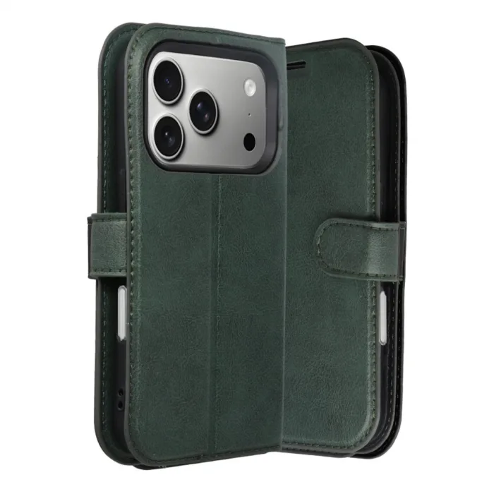 Apple İphone 17 Pro Max Trend S Plus Kapaklı Kılıf - Yeşil