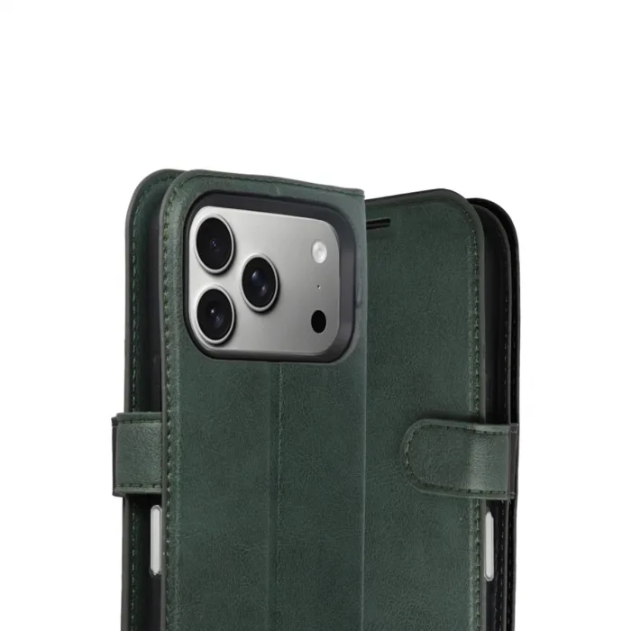 Apple İphone 17 Pro Max Trend S Plus Kapaklı Kılıf - Yeşil